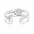 Cubic Zirconia Accented Cuff Toe Ring in 14K White Gold