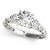 14k White Gold Antique Design 3 Stone Round Diamond Engagement Ring (1 3/4 cttw)