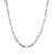 Solid Figaro Chain in 14k White Gold (2.6mm)