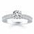 Diamond Micropave Milgrain Engagement Ring in 14k White Gold