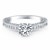 Diamond Micropave Milgrain Engagement Ring in 14k White Gold