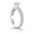 Diamond Micropave Milgrain Engagement Ring in 14k White Gold