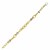Fancy Chain and Textured Oval Link Bracelet in 14k Two-Tone Gold