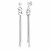 Sterling Silver Dangle Earrings with Polished Twists and beads