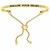 Yellow Stainless Steel Follow Your Heart Adjustable Bracelet