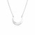 Sterling Silver Polished Crescent Moon Necklace