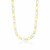 Figaro Style MultiSize Link Necklace in 14k Two Tone Gold