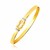 Intertwined Knot Slip On Bangle in 14k Two-Tone Gold (5.00 mm)