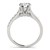 14k White Gold Round Diamond Engagement Ring With Single Row Graduated Band (1 3/4 cttw)