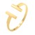 T Bar Ring in 14K Yellow Gold (1.50 mm)