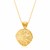 Mesh Wire Leaf Motif Pendant in 14k Yellow Gold