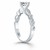 Fancy Shaped Diamond Engagement Ring in 14k White Gold