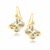 Butterfly Dangle Earrings in 14K Two-Tone Gold