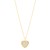 Checkered Heart Necklace in 14K Yellow Gold 