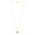 Checkered Heart Necklace in 14K Yellow Gold 