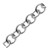 Rolo Style Polished Chain Charm Bracelet in Rhodium Plated Sterling Silver (8.15 mm)