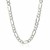 Sterling Silver Rhodium Plated Classic Figaro Chain (6.3 mm)