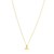 Whale Tail Necklace in 14K Yellow Gold