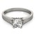 14k White Gold Round Prong Set Style Solitaire Diamond Engagement Ring (1/2 cttw)