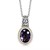 Oval Pink Amethyst Pendant Necklace in 18k Yellow Gold and Sterling Silver