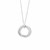 Interlocking Rings Pendant with Cubic Zirconia in Sterling Silver