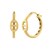 Puff Mariner Hoop Earrings in 14K Yellow Gold (21mmx20mm)