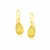 Honeycomb Motif Teardrop Drop Earrings in 14k Yellow Gold