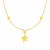 14k Yellow Gold Necklace with Polished Stars