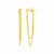 Hanging Chain Post Earrings in 14k Yellow Gold