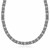 Fancy Classic Byzantine Style Chain Necklace in Rhodium Plated Sterling Silver