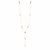 14k Tri Color Gold Rosary Style Necklace