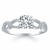 Double Infinity Diamond Engagement Ring in 14k White Gold