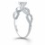 Double Infinity Diamond Engagement Ring in 14k White Gold