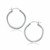 Classic Hoop Earrings in 14k White Gold (2x25mm)