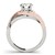 14k White And Rose Gold Bypass Open Shank Halo Diamond Engagement Ring (1 1/4 cttw)