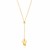 14k Yellow Gold Adjustable Cable Chain Necklace with Angle