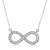 Diamond Accented Infinity Necklace in 14K White Gold (1/2 ct tw)