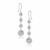 Graduated Crystal Ball Drop Earrings in 14K White Gold