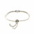 Sterling Silver Adjustable Enameled Eye Motif Bracelet with Cubic Zirconias