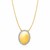 14k Yellow Gold Necklace with Oval Engraveable Diamond Pendant