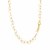 14k Yellow Gold Open Heart Link Necklace