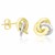Interlaced Polished Open Circle Earrings in 14k Two-Tone Gold
