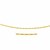 Diamond Cut Round Omega Necklace in 14k Yellow Gold (1.5 mm)