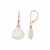 Earrings with Prenite Teardrops with Rose Finish in Sterling Silver