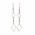Sterling Silver Textured Interlocking Diamond Motif Dangle Earrings