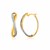 14k Two-Tone Gold Twisted Style Multi-Textured Hoop Earrings