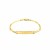 Classic Childrens ID Bracelet with Figaro Chain in 14k Yellow Gold (3.30 mm)