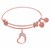Expandable Rose Tone Brass Bangle with Open Heart with Cubic Zirconia