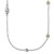 Heart Station Pave Diamond Necklace in Sterling Silver and 14k Yellow Gold