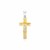 14k Two Tone Gold Crucifix Pendant